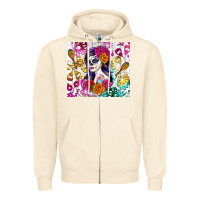 Sandshell sugar skull girl Zipper Hoodie - RanaPortraitStore