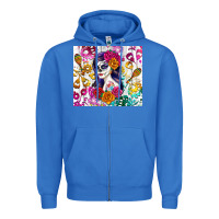 True Royal sugar skull girl Zipper Hoodie - RanaPortraitStore