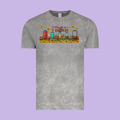 Battery Life Of A Teacher Libbey Glass Vintage Tee Designed By Bundleandbundleshop