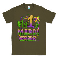 Army Green my first mardi gras glitter fleur de lis Classic Tee - Artiststas