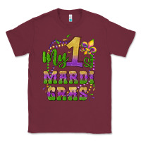 Burgundy my first mardi gras glitter fleur de lis Classic Tee - Artiststas