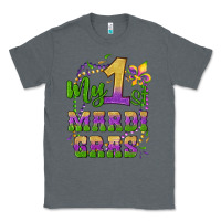 Charcoal Heather my first mardi gras glitter fleur de lis Classic Tee - Artiststas