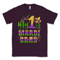 Plum my first mardi gras glitter fleur de lis Classic Tee - Artiststas