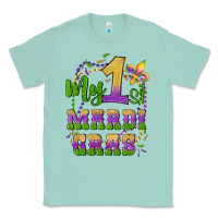Seafoam my first mardi gras glitter fleur de lis Classic Tee - Artiststas