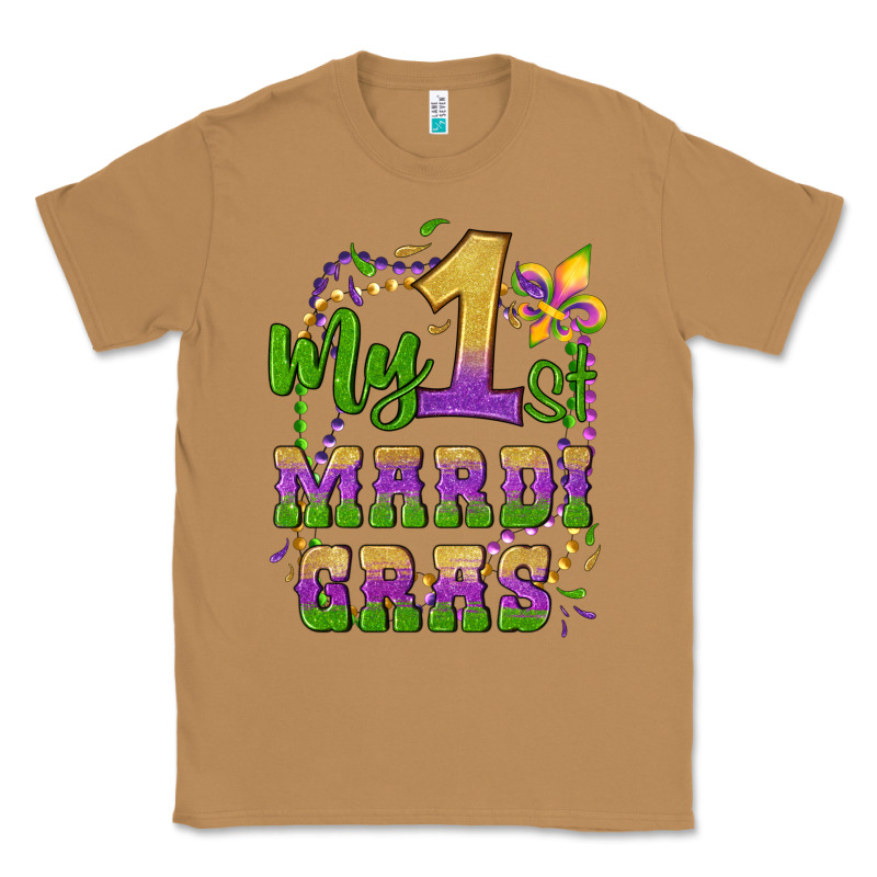 My First Mardi Gras Glitter Fleur De Lis Classic Tee by Artiststas | Teevron