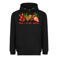 Black peace love strawberries Heavyweight Hoodie - Jasminsmagicworld