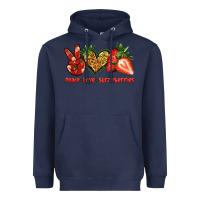 Navy peace love strawberries Heavyweight Hoodie - Jasminsmagicworld