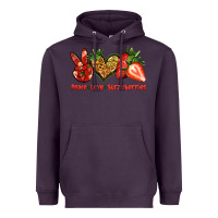 Plum peace love strawberries Heavyweight Hoodie - Jasminsmagicworld