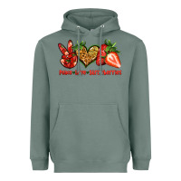 Sage peace love strawberries Heavyweight Hoodie - Jasminsmagicworld