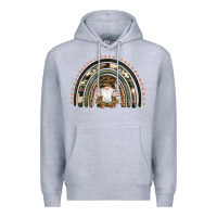 Heather Grey camouflage gnomes rainbow Premium Hoodie - Artiststas