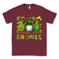 Burgundy St. Patrick's Day shamrockin' with my gnomies Classic Tee - OliviaCreatesArt