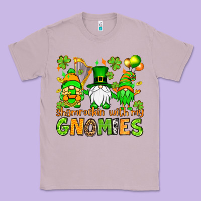 St. Patrick's Day Shamrockin' With My Gnomies Classic Tee Designed By Oliviacreatesart