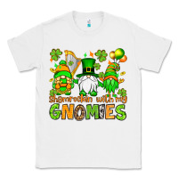 White St. Patrick's Day shamrockin' with my gnomies Classic Tee - OliviaCreatesArt