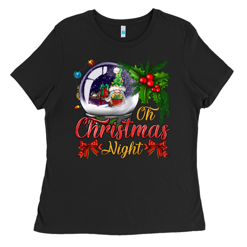 Oh Christmas Night Snow Globe Ladies Tee by BundleAndBundleShop | Teevron