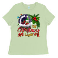 Matcha oh christmas night snow globe Ladies Tee - BundleAndBundleShop