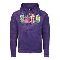 Cloud Purple easter day coffee gnome Vintage Hoodie - CowhideDigitalArt