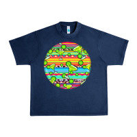 Navy hispanic heritage month round earrings 3 Urban Heavy Tee - BundleAndBundleShop