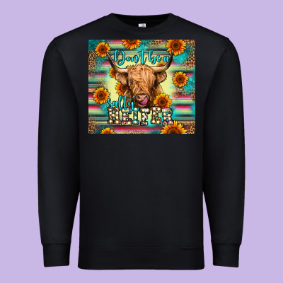 Don't Be A Salty Heifer Premium Sweatshirt Designed By Jasminsmagicworld