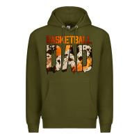 Army Green no background basketball dad Premium Hoodie - Jasminsmagicworld