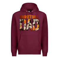 Burgundy no background basketball dad Premium Hoodie - Jasminsmagicworld
