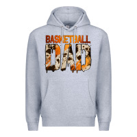 Heather Grey no background basketball dad Premium Hoodie - Jasminsmagicworld