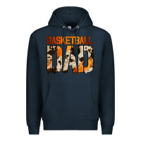 Navy no background basketball dad Premium Hoodie - Jasminsmagicworld