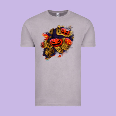 Halloween Pumpkin Patch  2 Vintage Tee Designed By Bundleandbundleshop
