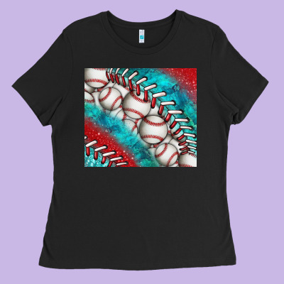 Baseball And Gemstone Tumbler Ladies Tee Designed By Bundleandbundleshop