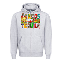 Heather Grey tacos and tequila Zipper Hoodie - RanaPortraitStore