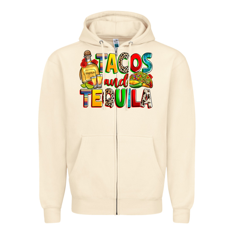 Tacos And Tequila Zipper Hoodie by RanaPortraitStore | Teevron