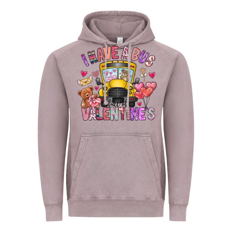I Have A Bus Full Of Valentines Vintage Hoodie by CowhideDigitalArt | Teevron