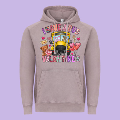 I Have A Bus Full Of Valentines Vintage Hoodie Designed By Cowhidedigitalart