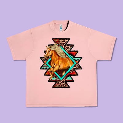 Aztec Symbol With Horse Urban Heavy Tee Designed By Fadigitalartstudio