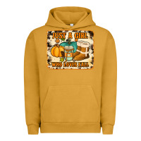 Pigment Peanut Butter just a girl who loves fall cowhide background Urban Hoodie - Jasminsmagicworld