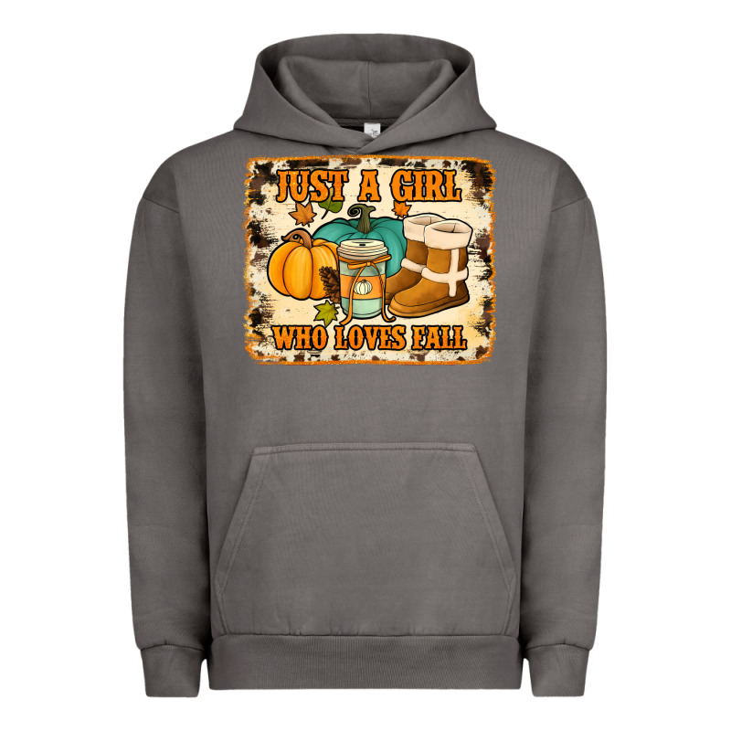 Just A Girl Who Loves Fall Cowhide Background Urban Hoodie by Jasminsmagicworld | Teevron