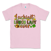 Bubblegum Pink St. Patrick's Luckiest lunch lady ever Classic Tee - OliviaCreatesArt