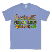 Colony Blue St. Patrick's Luckiest lunch lady ever Classic Tee - OliviaCreatesArt