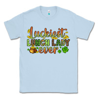 Dusty Blue St. Patrick's Luckiest lunch lady ever Classic Tee - OliviaCreatesArt