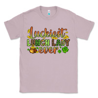Lilac St. Patrick's Luckiest lunch lady ever Classic Tee - OliviaCreatesArt