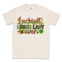 Natural St. Patrick's Luckiest lunch lady ever Classic Tee - OliviaCreatesArt
