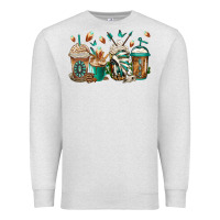 Oatmeal Heather indian headdress coffee cups Premium Sweatshirt - Jasminsmagicworld