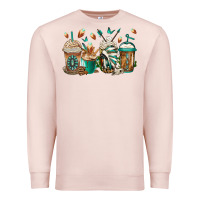 Pale Pink indian headdress coffee cups Premium Sweatshirt - Jasminsmagicworld