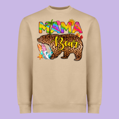 Mama Bear Summer Heavyweight Sweatshirt Designed By Ranaportraitstore