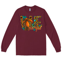 Burgundy Love Fall Y'all Long Sleeve Tee - CowhideDigitalArt