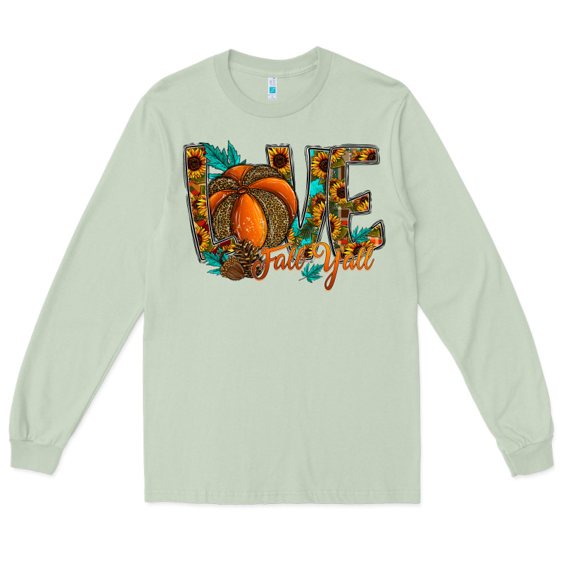 Love Fall Y'all Long Sleeve Tee by CowhideDigitalArt | Teevron