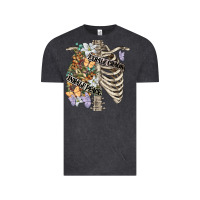 Vintage Black inhale peace exhale chaos chest Vintage Tee - FaDigitalArtStudio