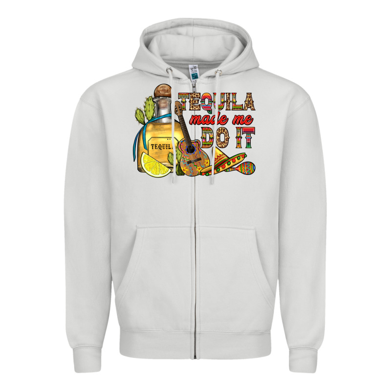 Tequila Made Me Do It Zipper Hoodie by RanaPortraitStore | Teevron