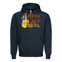 Navy tequila made me do it Zipper Hoodie - RanaPortraitStore