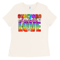 Bone Everyone Deserves Love Pride Lgbtq Ladies Tee - BundleAndBundleShop