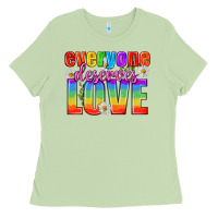 Matcha Everyone Deserves Love Pride Lgbtq Ladies Tee - BundleAndBundleShop